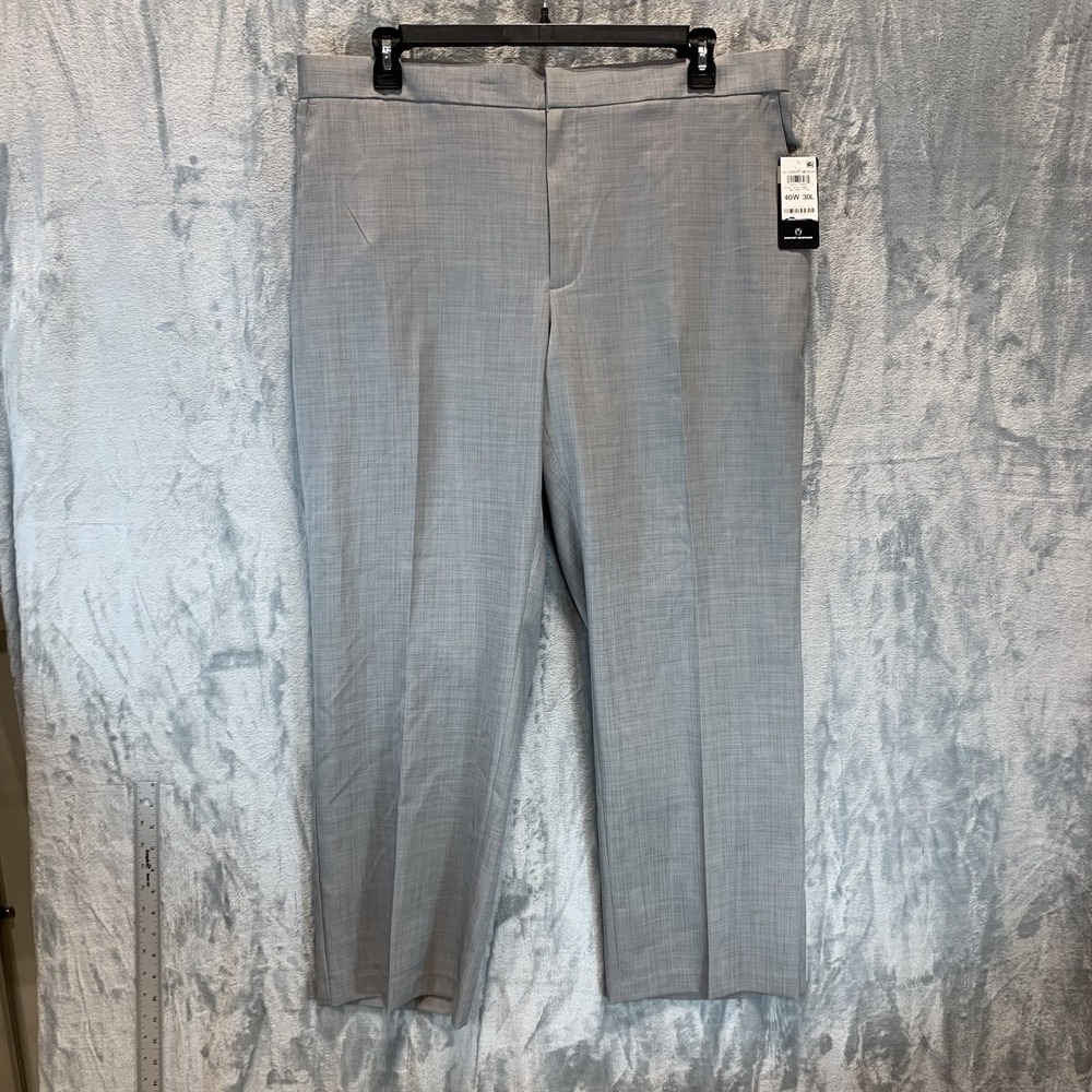 Alfani Men's Pants Alfatech 40 x 30 Gray Elastic Waist Band Pull On Performance
